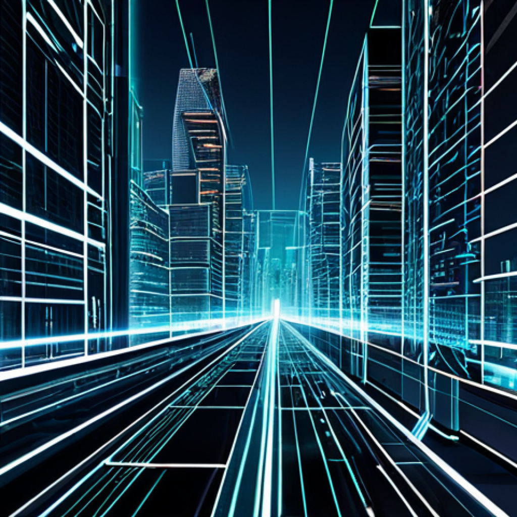 양자 보안 기술의 향후 연구 과제 - Quantum-Resistant Infrastructure**
"A futuristic cityscape with glowing, intricate networks overlai...