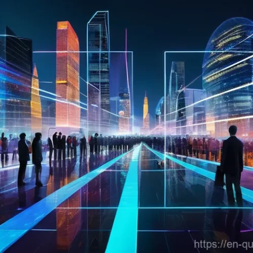 Home 29 양자 보안 기술의 글로벌 경쟁력 평가 - **Prompt:** "A panoramic view of a futuristic, gleaming cityscape at dusk, filled with intricate, fl...