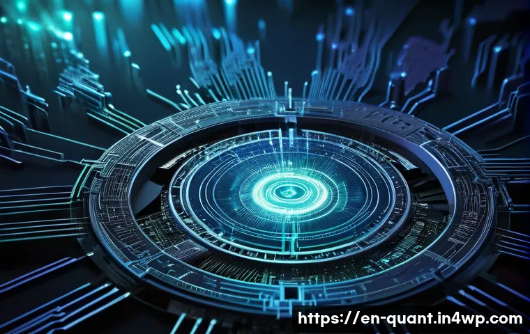 양자 암호화의 성능 평가 방법 - **Prompt:** A visually striking conceptual image representing the impending quantum threat to digita...